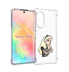 Чехол бампер MyPads принцесса-в-татуировках женский для Honor 50
