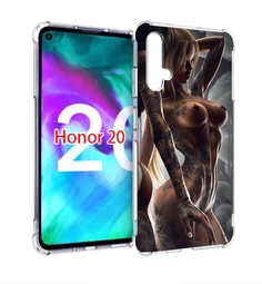 Чехол бампер MyPads девушки-инь-и-янь-в-татуировках для Huawei H