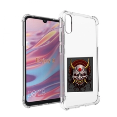 Чехол бампер MyPads маска с клыками и рогами для Huawei Enjoy 9