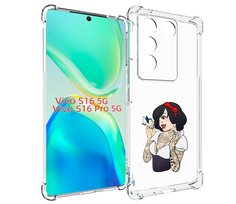 Чехол MyPads принцесса-тату женский для Vivo S16 5G/S16 Pro 5G/V27/V27 Pro
