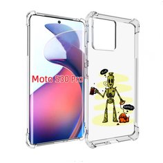 Чехол MyPads прикольный робот для Motorola Moto S30 Pro