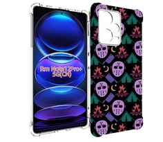 Чехол MyPads фиолетовые маски для Xiaomi Redmi Note 12 Pro + Plus