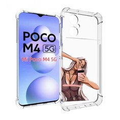 Чехол MyPads девушка-в-прозрачной-одежде для Xiaomi Poco M4 5G