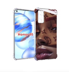 Чехол бампер MyPads лицо девушки тень женский для Honor 30 (BMH-