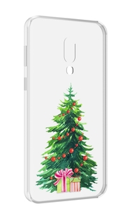 Чехол MyPads Елка новогодняя с подарками акварель для Meizu 16 Plus / 16th Plus
