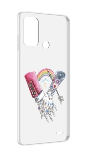 Чехол MyPads абстракция руки в татуировках для ZTE Blade A52