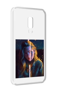 Чехол MyPads девушка-в-тени для Meizu 15