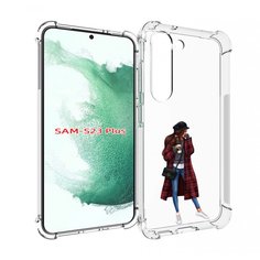 Чехол MyPads девушка-в-клетчатом-пальто для Samsung Galaxy S23 Plus +