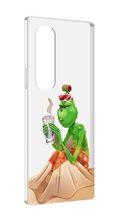 Чехол MyPads Гринч-в-платье для Samsung Galaxy Z Fold 4 (SM-F936)