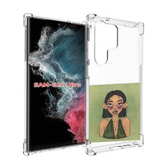 Чехол MyPads девушка-с-каре-и-тату для Samsung Galaxy S23 Ultra