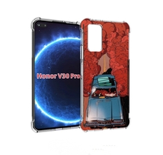 Чехол бампер MyPads машина мчится с дымком для Honor V30