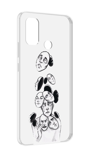 Чехол MyPads человек с разными масками для UleFone Note 10P/Note 10