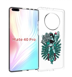 Чехол MyPads нарисованная девушка в татуировках для Huawei Mate 40 Pro (NOH-NX9)
