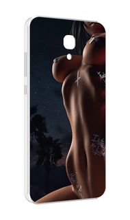 Чехол MyPads белые-татуировки-на-теле для Meizu M6 (M711Q)