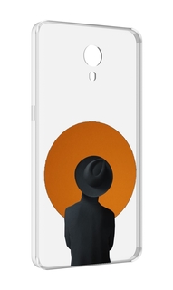 Чехол MyPads парень в шляпе в оранжевом кружке для Meizu M3 Note