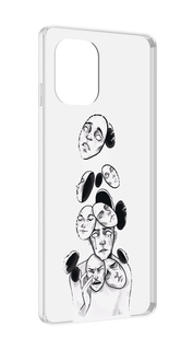 Чехол MyPads человек с разными масками для UMIDIGI Power 7