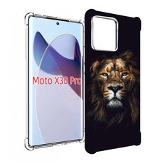 Чехол MyPads Лев-в-тени мужской для Motorola Moto X30 Pro