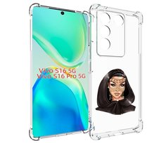Чехол MyPads девушка-в-золотой-маске для Vivo S16 5G/S16 Pro 5G/V27/V27 Pro