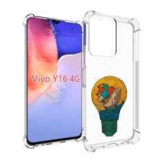 Чехол MyPads кит в лампочке с парусами для Vivo Y16 4G/ Vivo Y02S