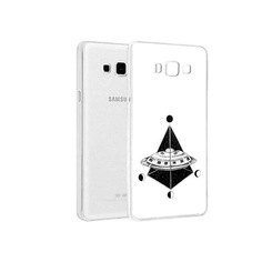 Чехол MyPads Tocco для Samsung Galaxy A3 (2015) черно белая летающая тарелка