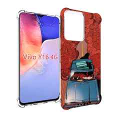 Чехол MyPads машина мчится с дымком для Vivo Y16 4G/ Vivo Y02S