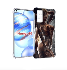 Чехол бампер MyPads девушки-инь-и-янь-в-татуировках для Honor 30