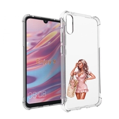 Чехол бампер MyPads Девушка-в-мини-платье женский для Huawei Enj