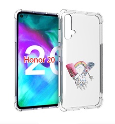 Чехол бампер MyPads абстракция руки в татуировках для Huawei Hon