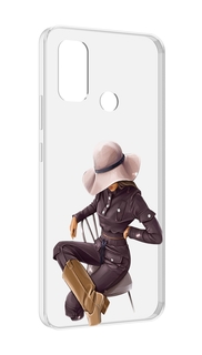 Чехол MyPads загадочная-девушка-в-костюме женский для UleFone Note 10P/Note 10