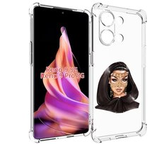 Чехол MyPads девушка-в-золотой-маске для Oppo Reno 9/Reno 9 Pro