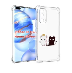 Чехол бампер MyPads котик-с-злой-тенью для Honor 30 Pro