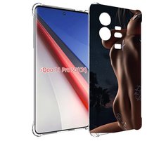 Чехол бампер MyPads белые-татуировки-на-теле для Vivo iQOO 11 Pr...