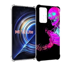 Чехол MyPads скелет-робот-фиолетовый для Xiaomi 12 Lite