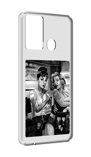 Чехол MyPads тату мастер для Itel P37/Itel Vision 2S