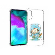 Чехол бампер MyPads Счастливый чемодан для Huawei nova 5T против