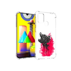Чехол MyPads Tocco для Samsung Galaxy M31 медведь в дымке (PT147019.488.463)