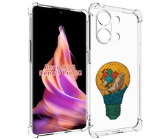 Чехол MyPads кит в лампочке с парусами для Oppo Reno 9/Reno 9 Pro