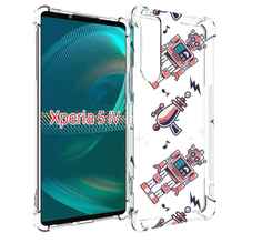 Чехол MyPads мини-роботы для Sony Xperia 5 IV (5-4)
