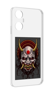 Чехол MyPads маска с клыками и рогами для Infinix Hot 20 5G