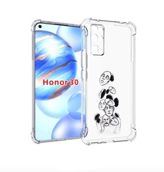 Чехол бампер MyPads человек с разными масками для Honor 30 (BMH-