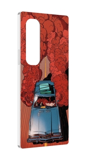 Чехол MyPads машина мчится с дымком для Samsung Galaxy Z Fold 4 (SM-F936)