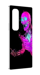 Чехол MyPads скелет-робот-фиолетовый для Samsung Galaxy Z Fold 4 (SM-F936)