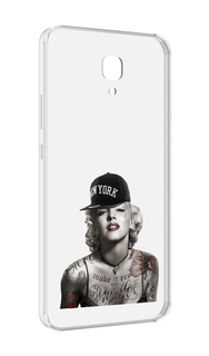 Чехол MyPads Мерлин Монро с тату женский для Meizu M5 Note