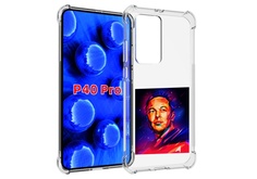 Чехол MyPads Илон-Маск для Huawei P40 Pro противоударный