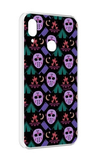 Чехол MyPads фиолетовые маски для BQ BQ-6040L Magic