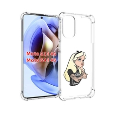 Чехол MyPads принцесса-в-татуировках женский для Motorola Moto G31 4G / G41 4G