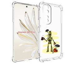 Чехол MyPads прикольный робот для Honor 80 Pro