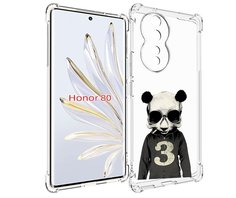 Чехол MyPads Панда-в-костюме для Honor 80