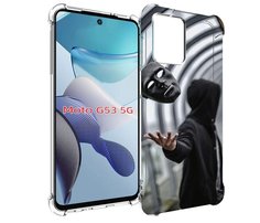 Чехол бампер MyPads Сними-маску для Motorola Moto G53 противоуда