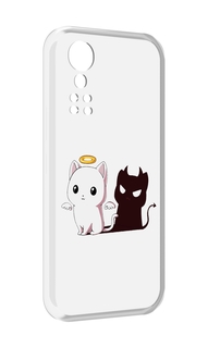 Чехол MyPads котик-с-злой-тенью для ZTE Axon 30 5G / Axon 30S